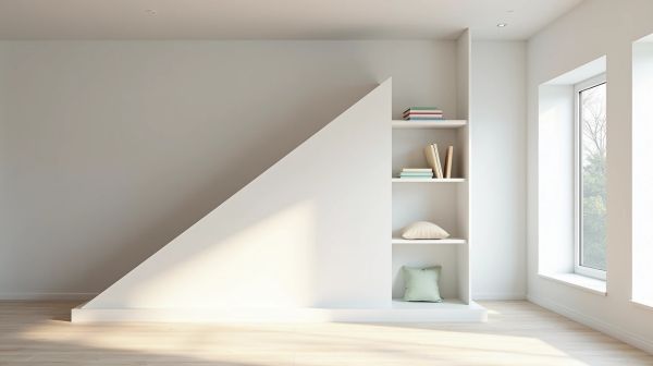 Optimiser votre espace avec un meuble sous pente sur mesure blanc